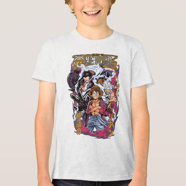 Camiseta Triblenda Mangá One Piece (Anverso)