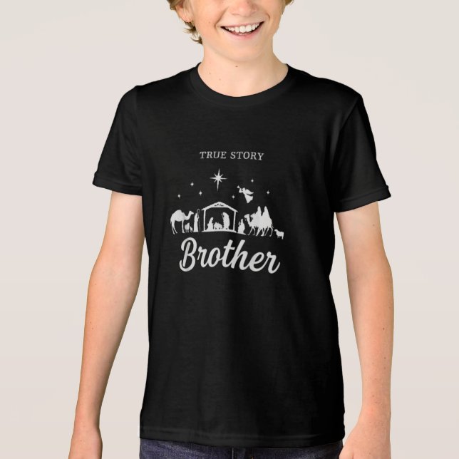 Camiseta Triblenda Manger True Story Christmas Brother Pajama (Anverso)