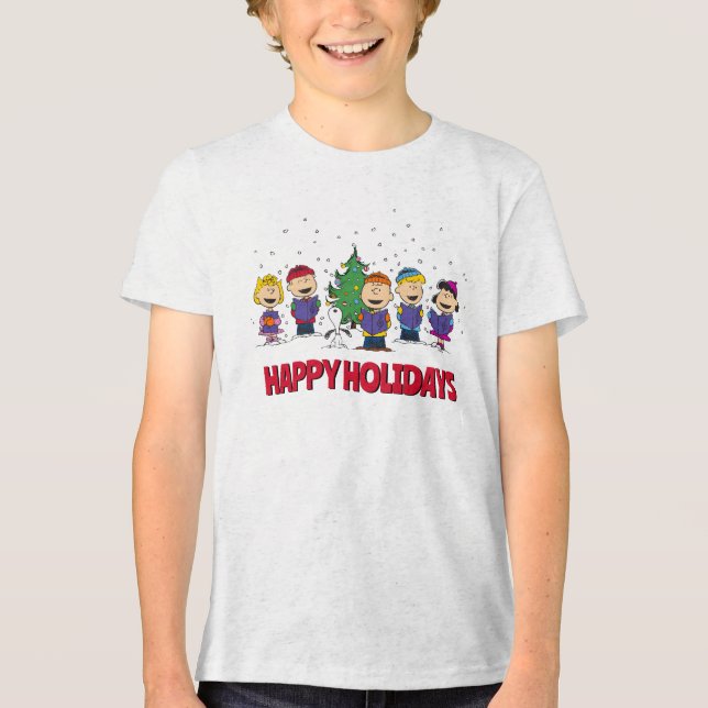 Camiseta Triblenda Maní | Alrededor del árbol de Navidad (Anverso)