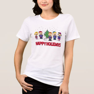 Camiseta Triblenda Maní Alrededor del árbol de Navidad