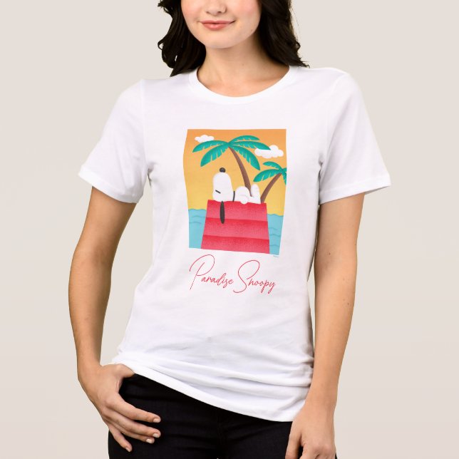Camiseta Triblenda Maní | Sueños de Deco Tropicales Snoopy (Anverso)