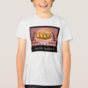 Camiseta Triblenda Manos en el duro Chica en el Sandwich de nudillos