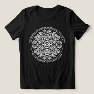 Camiseta Triblenda Manos en la suciedad, cabeza en el sol, Gardenin