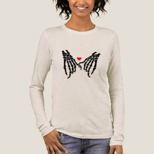 Camiseta Triblenda Manos Esqueléticas Formando un Corazón con Corazón