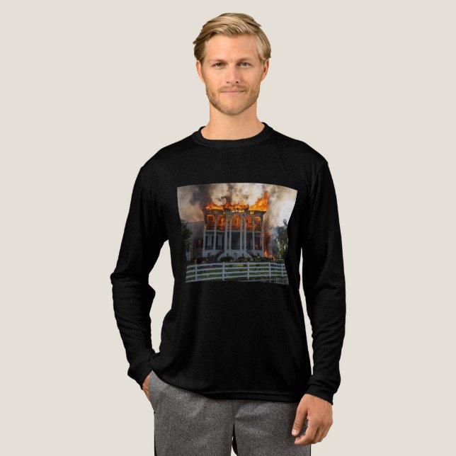 Camiseta Triblenda Mansión Antebellum | El incendio estalla en Nottow (Anverso Completo)