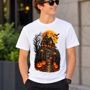 Camiseta Triblenda Mansión Embrujada PNG, Casa Embrujada de Halloween