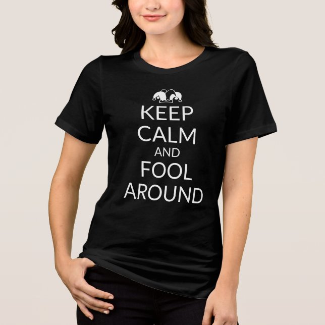 CAMISETA TRIBLENDA MANTÉN LA CALMA Y JUGA ALREDEDOR (Anverso)