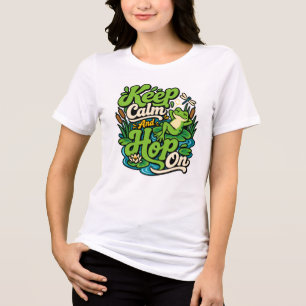 Camiseta Triblenda Mantén la Calma y Súbete - Retro Frog Tee