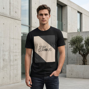 Camiseta Triblenda Mantén la curiosidad – Tipografía minimalista mode