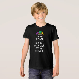 CAMISETA TRIBLENDA MANTENER CALMA Y LAISSEZ LES BONS TEMPS ROULER