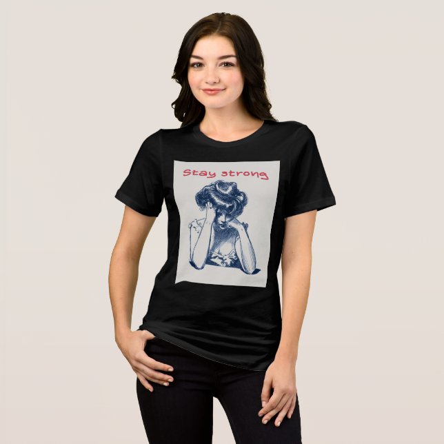 Camiseta Triblenda mantener fuerte (Anverso Completo)