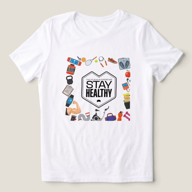 Camiseta Triblenda mantener un diseño motivacional saludable (Diseño delantero )