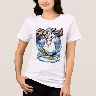 Camiseta Triblenda Mantente Guay Penguin Art - Chill Winter