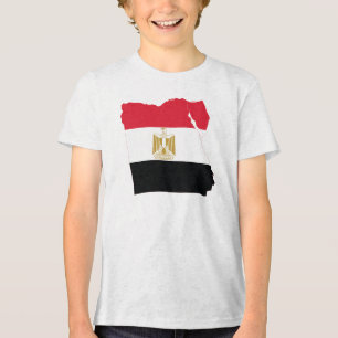 Camiseta Triblenda Mapa de la bandera de Egipto