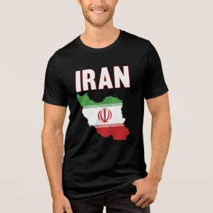 Camiseta Triblenda Mapa de la bandera de Irán Orgullo iraní