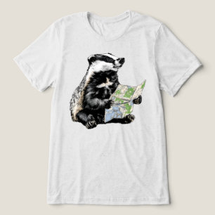 Camiseta Triblenda Mapa de Navegación de Tejón Adorable