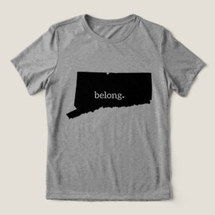 Camiseta Triblenda Mapa del estado de Connecticut Pertenece