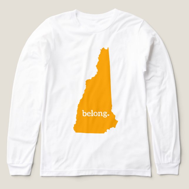 Camiseta Triblenda Mapa del estado de New Hampshire Belong (Diseño frontal)