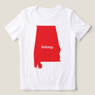 Camiseta Triblenda Mapa estatal de Alabama Pertenece