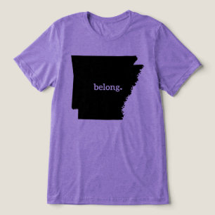 Camiseta Triblenda Mapa estatal de Arkansas Belong