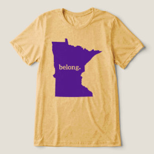 Camiseta Triblenda Mapa estatal de Minnesota Pertenece