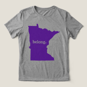 Camiseta Triblenda Mapa estatal de Minnesota Pertenece