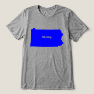 Camiseta Triblenda Mapa estatal de Pennsylvania Belong