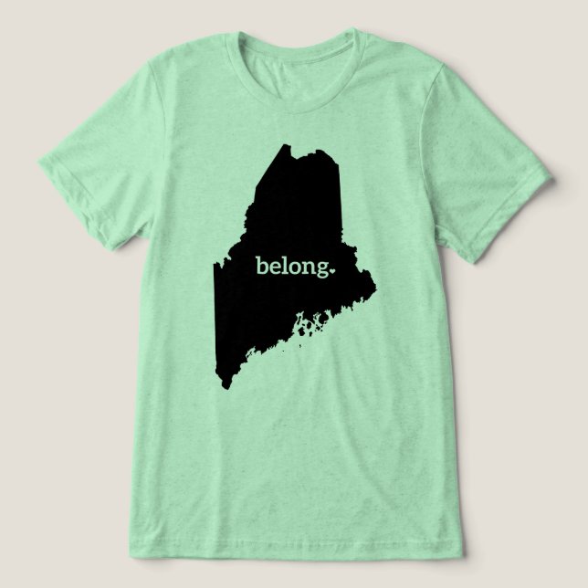 Camiseta Triblenda Mapa principal de Belong, orgullo del estado (Diseño delantero )