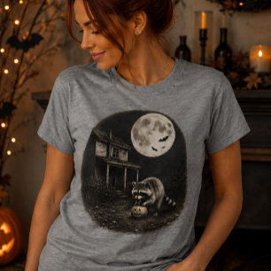 Camiseta Triblenda Mapache de Halloween