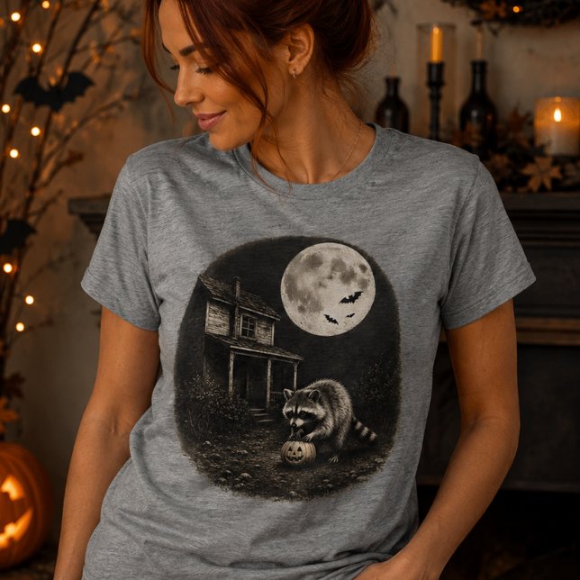 Camiseta Triblenda Mapache de Halloween  (Subido por el creador)