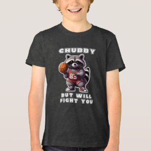 Camiseta Triblenda Mapache Divertido y Gordinflón de Baloncesto que t