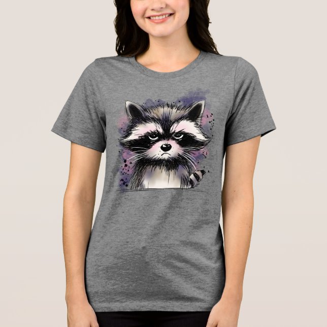 Camiseta Triblenda Mapache gruñón (Anverso)