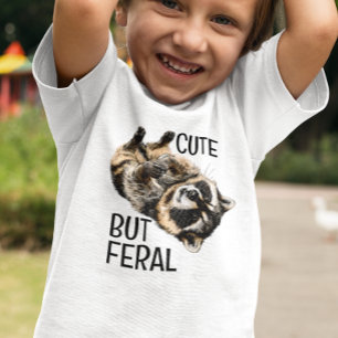 Camiseta Triblenda Mapache Lindo Pero Feral Basura Panda