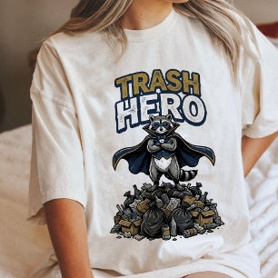 Camiseta Triblenda Mapache superhéroe héroe de la basura diseño de an