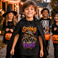 Mapaches de Halloween Niño Feral Espeluznante