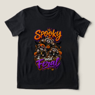 Camiseta Triblenda Mapaches de Halloween Niño Feral Espeluznante