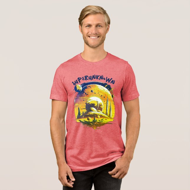 Camiseta Triblenda Maravilla cósmica de abrazo - Sunset superdesconoc (Anverso Completa)