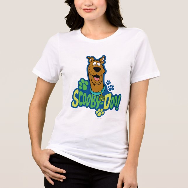 Camiseta Triblenda Marca de carácter de impresión Scooby-Doo Paw (Anverso)