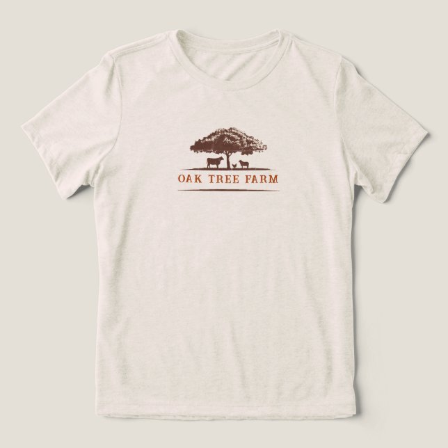 Camiseta Triblenda Marca de granja personalizada (Diseño delantero )
