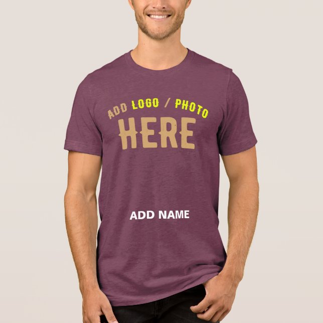 CAMISETA TRIBLENDA MARCA VERIFICADA DE MAROON, PERSONALIZABLE MODERNO (Anverso)