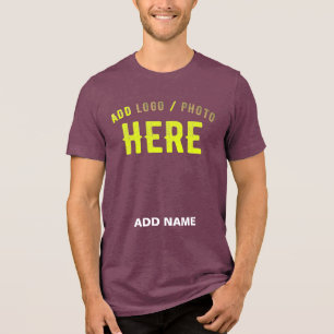 CAMISETA TRIBLENDA MARCA VERIFICADA DE MAROON, PERSONALIZABLE MODERNO