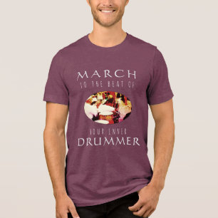Camiseta Triblenda "Marcha a tu percusionista interno" Inspiración ro