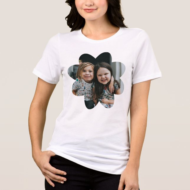 Camiseta Triblenda Marco de flor de la abuela fotográfica familiar pe (Anverso)