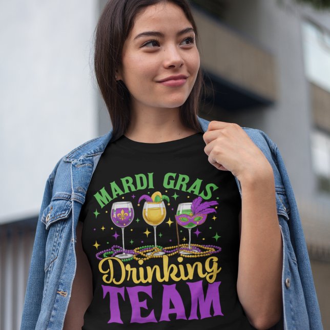 Camiseta Triblenda "Mardi Gras Drinking Team Fun Festival Design (Subido por el creador)