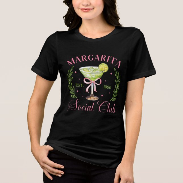 Camiseta Triblenda Margarita Social Club – Fun Party Cocktail  (Anverso)