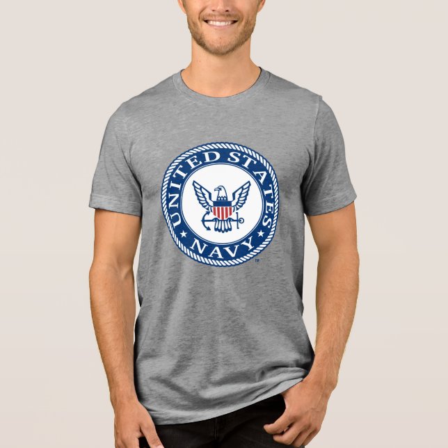 Camiseta Triblenda Marina de Estados Unidos | Alteración naval Emblem (Anverso)