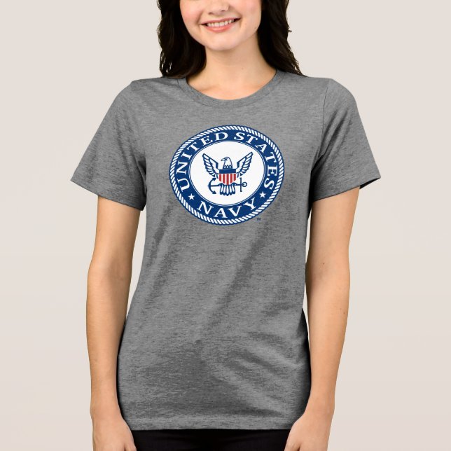 Camiseta Triblenda Marina de Estados Unidos | Alteración naval Emblem (Anverso)
