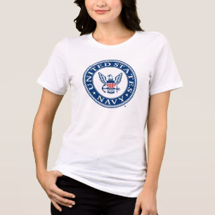 Camiseta Triblenda Marina de Estados Unidos Alteración naval Emblem