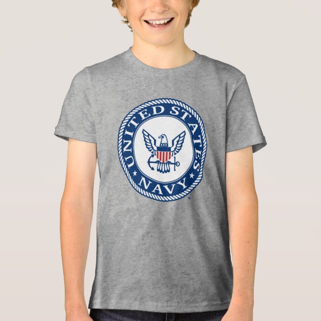 Camiseta Triblenda Marina de Estados Unidos | Alteración naval Emblem (Anverso)