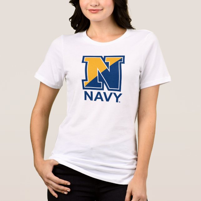 Camiseta Triblenda Marina de Estados Unidos | N inicial de la marina (Anverso)